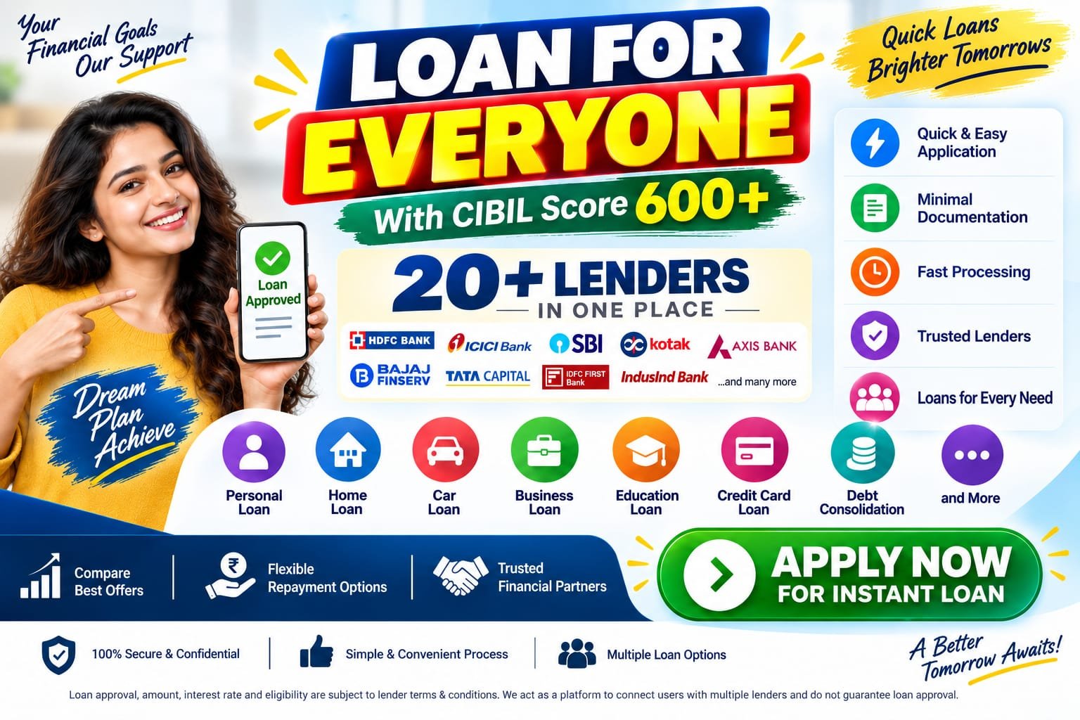 Instant Loan by top 20 lenders